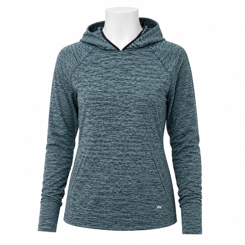 OUTDOOR VOICES Hoodie Women's Size S Blue Green Heathered Catch Me If You Can